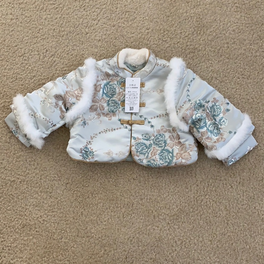 Oriental Toddler Quilted Embroidered Jacket